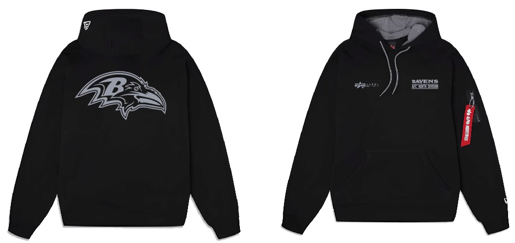 Men Baltimore Ravens 2024 Nike NFL black hoodie->nfl t-shirts->Sports Accessory
